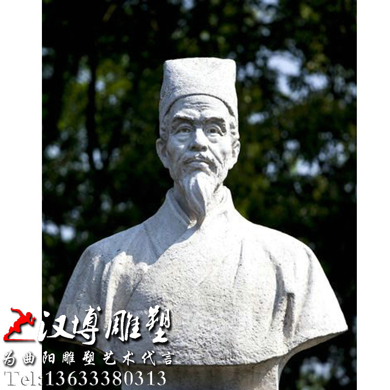 李时珍半身雕像,名人名医铜雕,古代中医文化雕塑