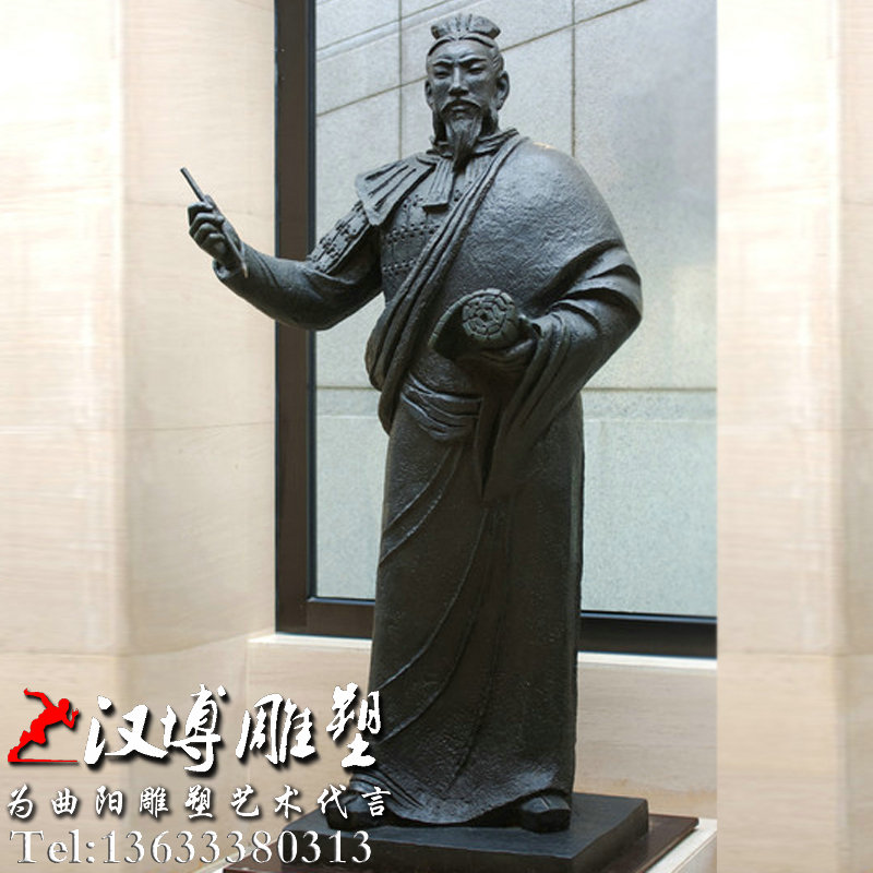 名人伟人雕塑,孙子站像铜雕,园林景观雕像